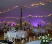 Stretch Tent with string lights
