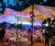 Wedding Stretch Tent in walled garden