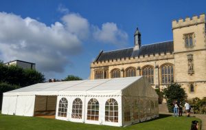 Wedding Marquee hire Oxford University Pembroke College Event